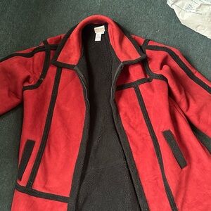 Red and Black Fleece Jacket